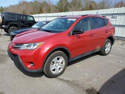 Salvage cars for sale at Assonet, MA auction: 2015 Toyota Rav4 LE