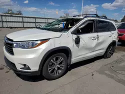 Salvage cars for sale at Littleton, CO auction: 2016 Toyota Highlander XLE