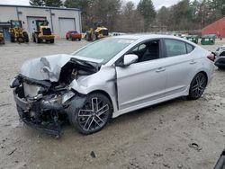 Salvage cars for sale from Copart Mendon, MA: 2019 Hyundai Elantra Sport