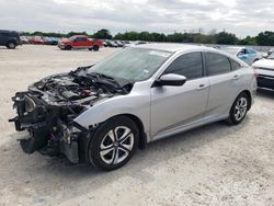 Salvage cars for sale at San Antonio, TX auction: 2017 Honda Civic LX