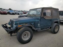 Salvage cars for sale at San Antonio, TX auction: 1995 Jeep Wrangler / YJ S