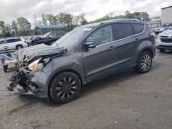 Salvage cars for sale from Copart Spartanburg, SC: 2017 Ford Escape Titanium