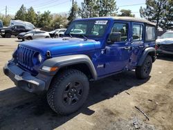 Jeep salvage cars for sale: 2020 Jeep Wrangler Unlimited Sport