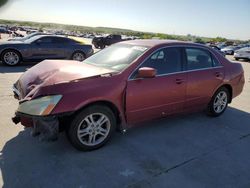 Vehiculos salvage en venta de Copart Grand Prairie, TX: 2007 Honda Accord SE