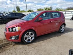Salvage cars for sale from Copart Miami, FL: 2012 Chevrolet Sonic LTZ