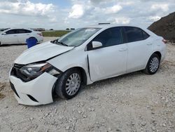 Salvage cars for sale from Copart New Braunfels, TX: 2014 Toyota Corolla L
