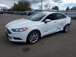 Salvage cars for sale at Woodburn, OR auction: 2017 Ford Fusion S Hybrid