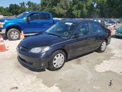 Salvage cars for sale from Copart Ocala, FL: 2005 Honda Civic LX