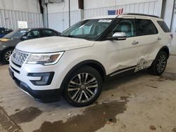 Salvage cars for sale at Franklin, WI auction: 2016 Ford Explorer Platinum