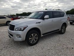 Salvage cars for sale at New Braunfels, TX auction: 2017 Infiniti QX80 Base