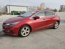 Salvage cars for sale from Copart New Orleans, LA: 2018 Chevrolet Cruze Premier