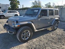 Vehiculos salvage en venta de Copart Opa Locka, FL: 2021 Jeep Wrangler Unlimited Sahara