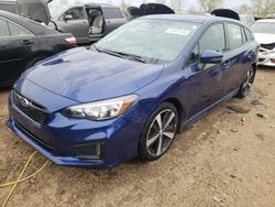 Salvage cars for sale from Copart Elgin, IL: 2017 Subaru Impreza Sport