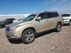 Salvage cars for sale from Copart Phoenix, AZ: 2012 Toyota Highlander Limited