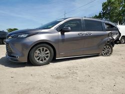 Toyota Sienna xle salvage cars for sale: 2021 Toyota Sienna XLE