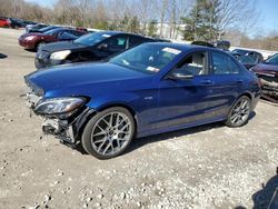 Salvage cars for sale at North Billerica, MA auction: 2017 Mercedes-Benz C 43 4matic AMG