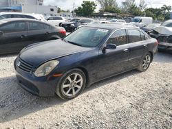 Salvage cars for sale at Opa Locka, FL auction: 2005 Infiniti G35