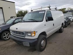 Salvage cars for sale from Copart Woodburn, OR: 2001 Ford Econoline E350 Super Duty Van