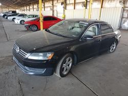 Volkswagen Passat SE salvage cars for sale: 2013 Volkswagen Passat SE