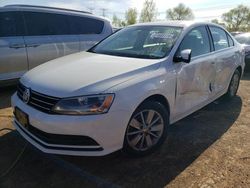 Salvage cars for sale at Elgin, IL auction: 2015 Volkswagen Jetta SE