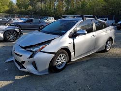 Salvage cars for sale at Waldorf, MD auction: 2017 Toyota Prius