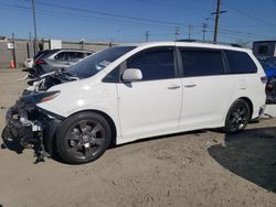 Salvage cars for sale from Copart Los Angeles, CA: 2015 Toyota Sienna Sport