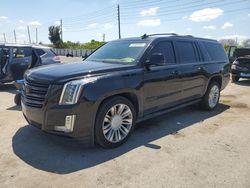 Vehiculos salvage en venta de Copart Miami, FL: 2015 Cadillac Escalade ESV Platinum