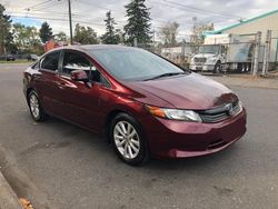 Honda Civic salvage cars for sale: 2012 Honda Civic EX