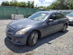 Salvage cars for sale at Riverview, FL auction: 2012 Infiniti G25