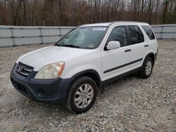 Salvage cars for sale from Copart West Warren, MA: 2005 Honda CR-V EX