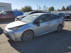 Salvage cars for sale at Woodburn, OR auction: 2022 Toyota Prius LE