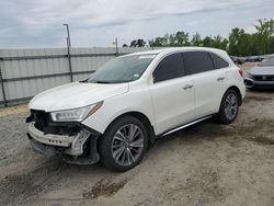 Salvage cars for sale from Copart Lumberton, NC: 2018 Acura MDX Technology