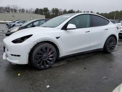 Salvage cars for sale at Exeter, RI auction: 2023 Tesla Model Y