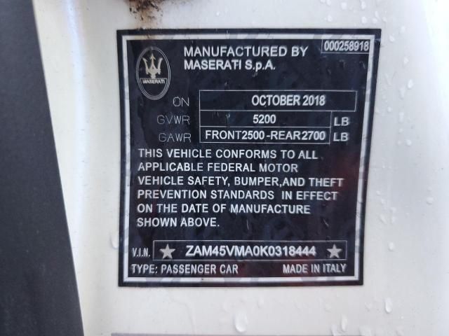 2019 Maserati Granturismo S