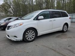 Salvage cars for sale from Copart Glassboro, NJ: 2011 Toyota Sienna XLE