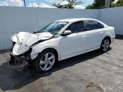 Salvage cars for sale from Copart Miami, FL: 2013 Volkswagen Passat SE