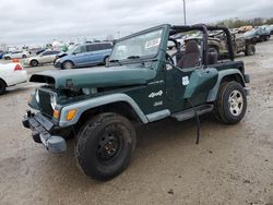 Salvage cars for sale at Indianapolis, IN auction: 2000 Jeep Wrangler / TJ SE