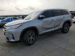 Toyota Highlander salvage cars for sale: 2019 Toyota Highlander LE