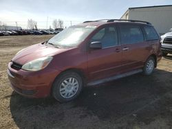 Salvage cars for sale from Copart Rocky View County, AB: 2004 Toyota Sienna CE