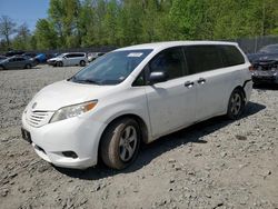 Salvage cars for sale at Waldorf, MD auction: 2014 Toyota Sienna