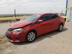 Salvage cars for sale from Copart Albuquerque, NM: 2015 Toyota Corolla L