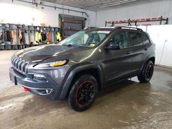 Salvage cars for sale from Copart Candia, NH: 2014 Jeep Cherokee Trailhawk