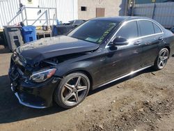 Salvage cars for sale at New Britain, CT auction: 2015 Mercedes-Benz C 300 4matic