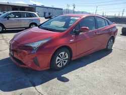 Salvage cars for sale from Copart Sun Valley, CA: 2018 Toyota Prius