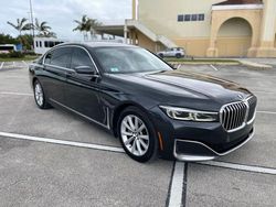 Salvage cars for sale at Miami, FL auction: 2020 BMW 740 I