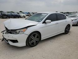 Salvage cars for sale from Copart San Antonio, TX: 2016 Honda Accord Sport