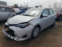 Salvage cars for sale at Elgin, IL auction: 2018 Toyota Corolla L