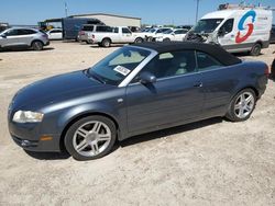 Salvage cars for sale from Copart Temple, TX: 2007 Audi A4 2.0T Cabriolet