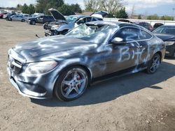 Salvage cars for sale at Finksburg, MD auction: 2018 Mercedes-Benz C 300 4matic