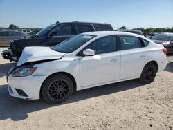Salvage cars for sale at San Antonio, TX auction: 2016 Nissan Sentra S